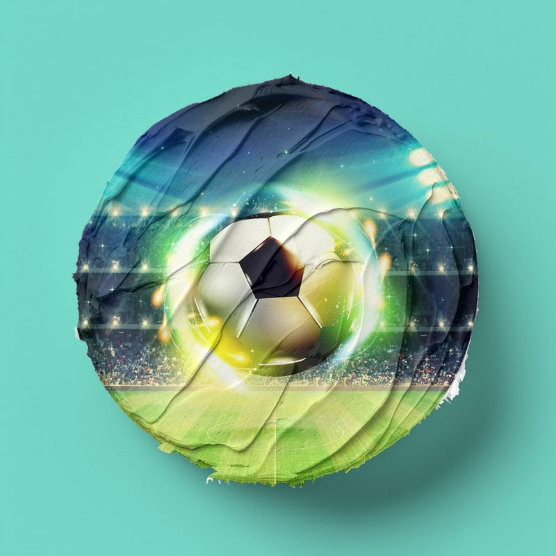 Fußball Thema-2 Runde Tortenaufleger