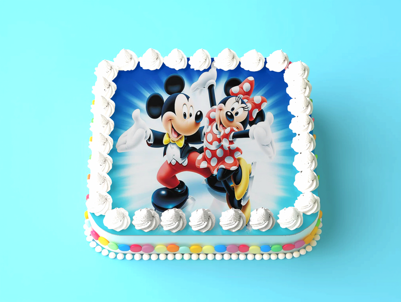 Mickey, Minnie Mouse Tortenaufleger, Rechteckig A4