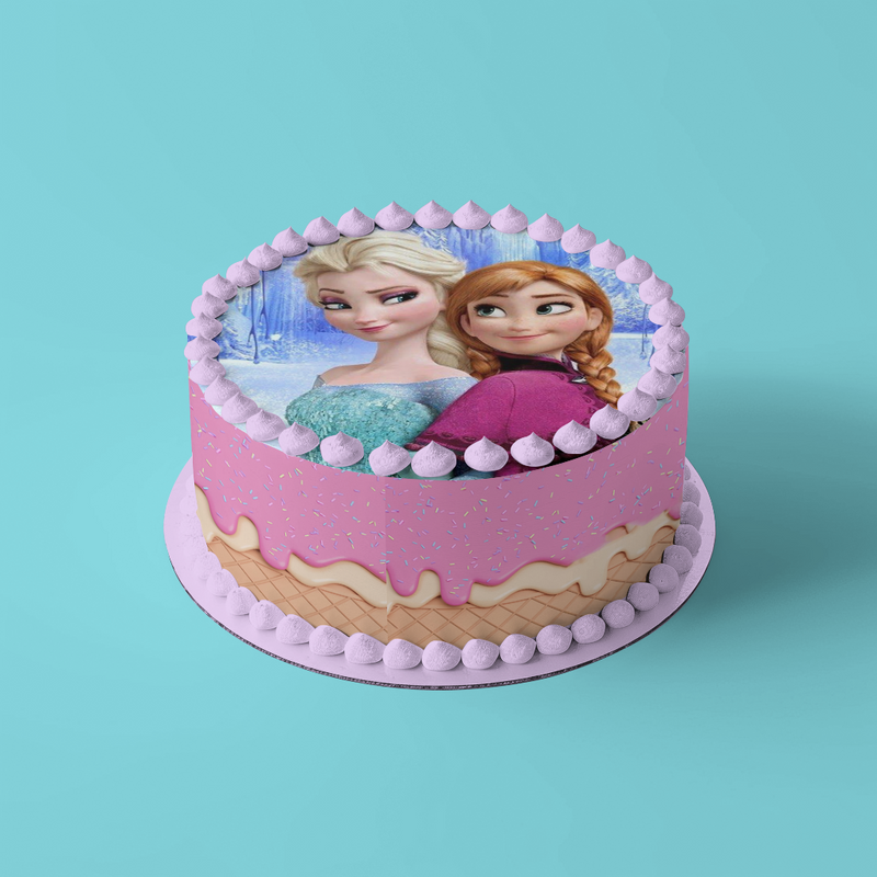 Anna, Elsa, Frozen, Eiskönigin Runde Tortenaufleger