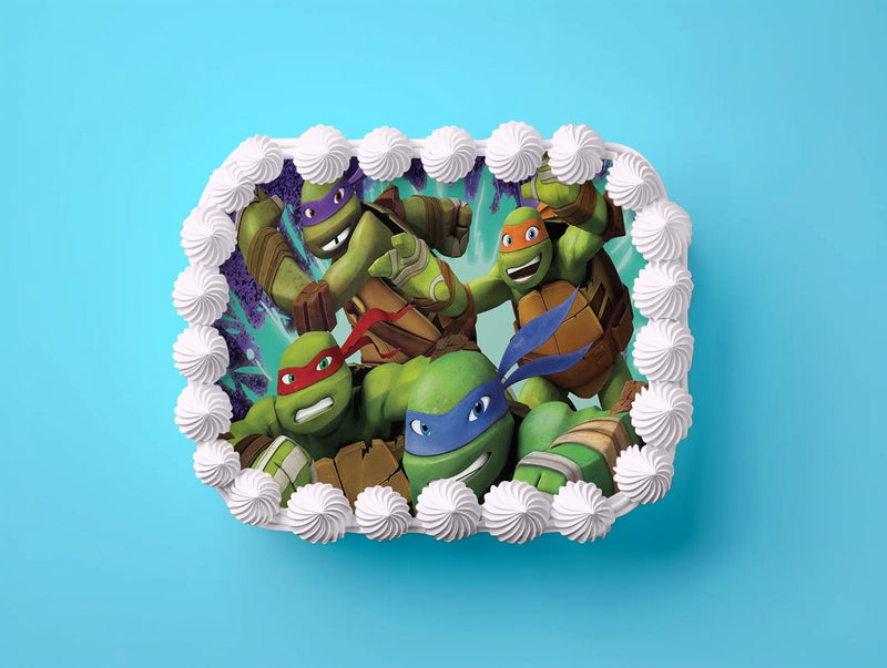 Ninja Turtles Tortenaufleger, Rechteckig