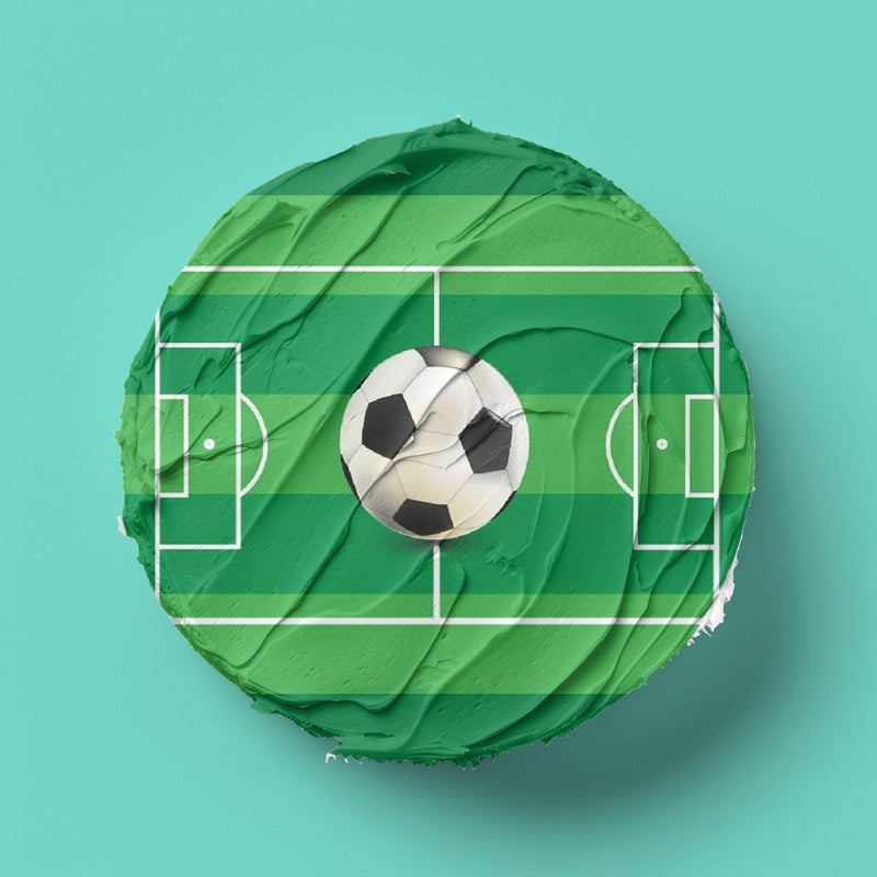 Fußball Thema-5 Runde Tortenaufleger