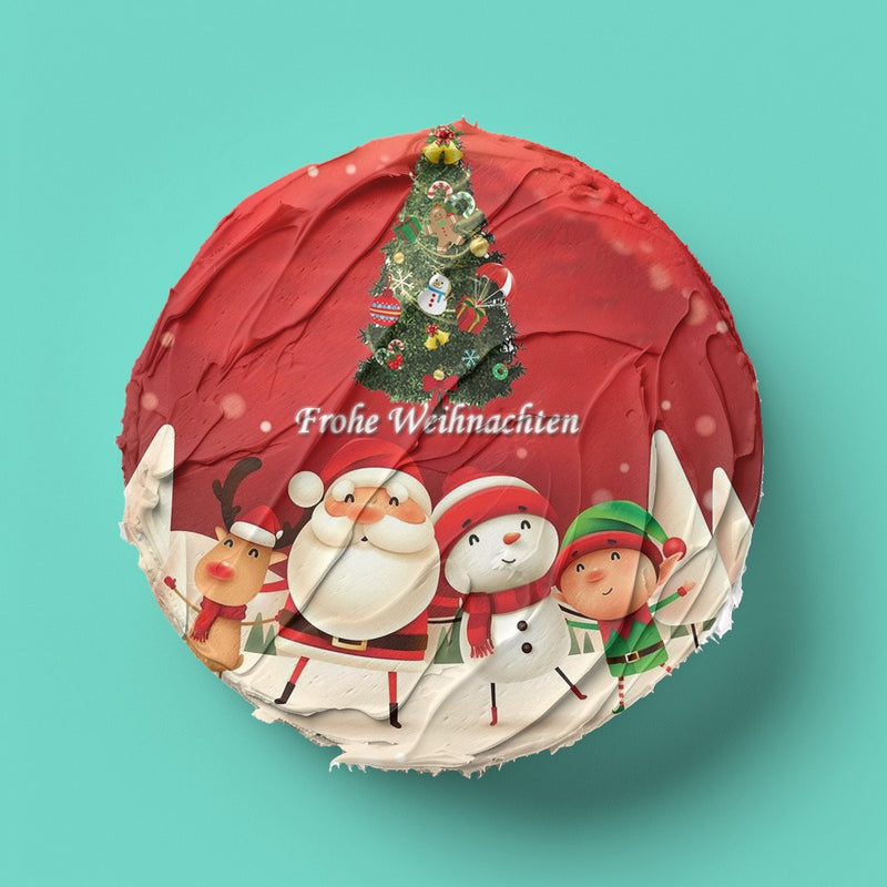 Weihnachten Thema Runde Tortenaufleger