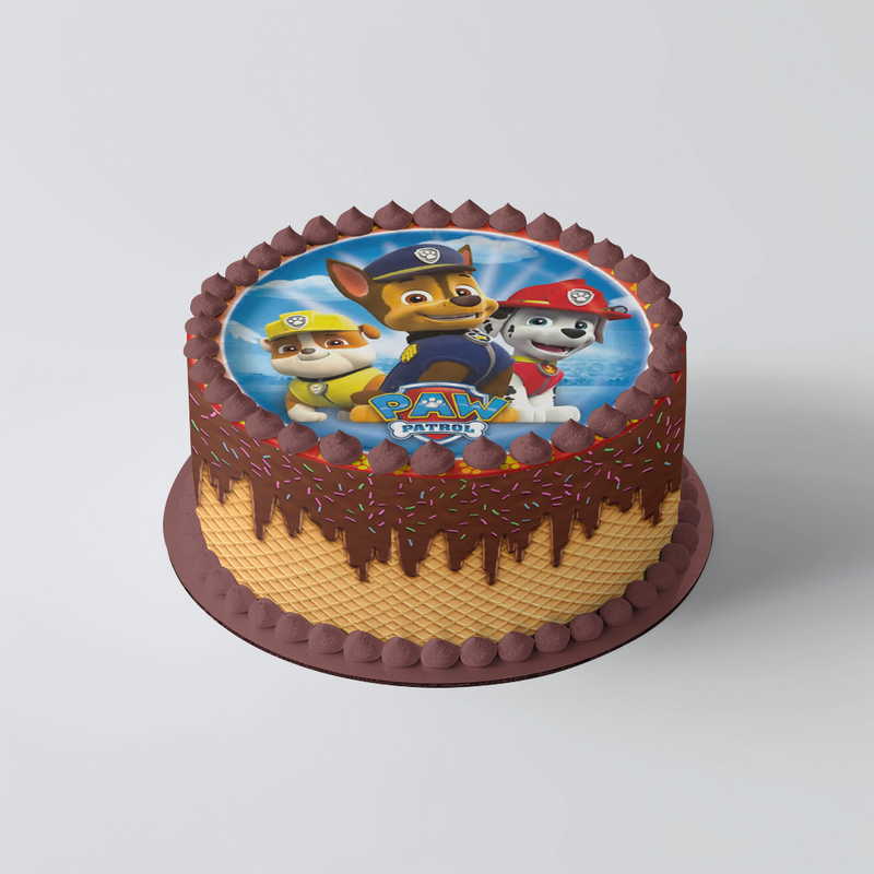 Paw Patrol Runde Tortenaufleger