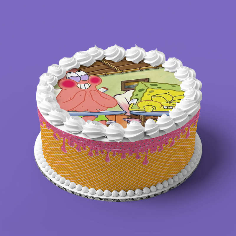 Spongebob Tortenaufleger, Rund