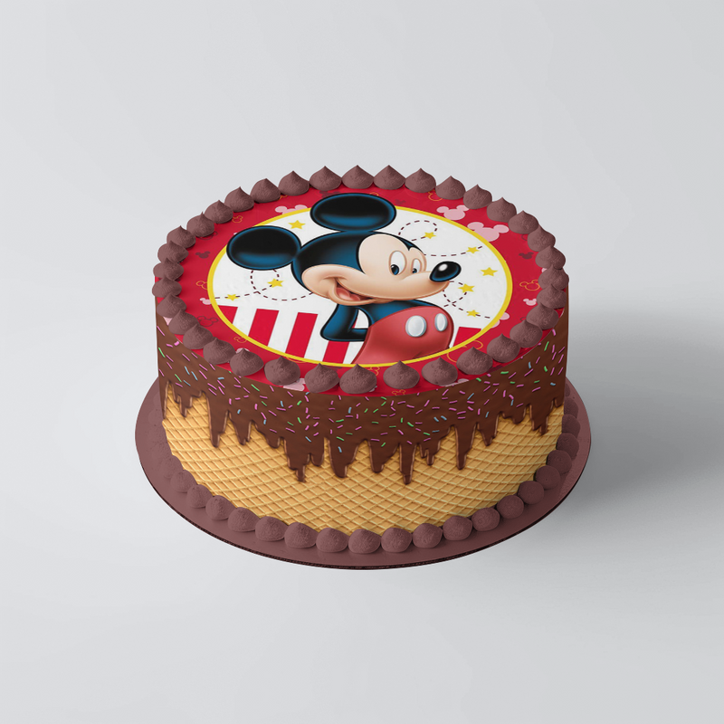 Mickey Mouse Runde Tortenaufleger