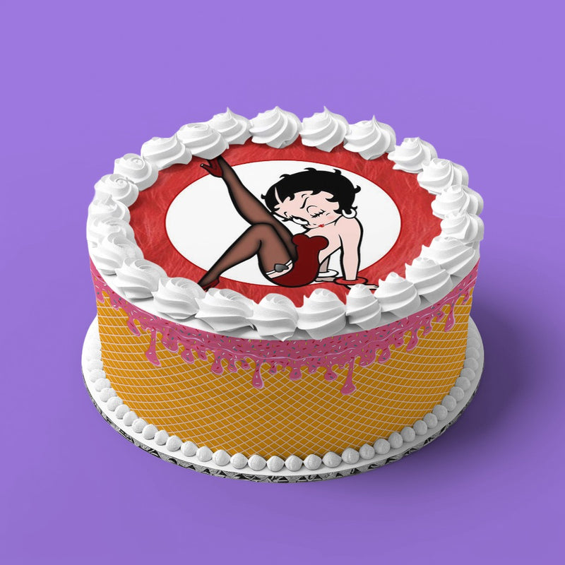 Betty Boop runde Tortenaufleger