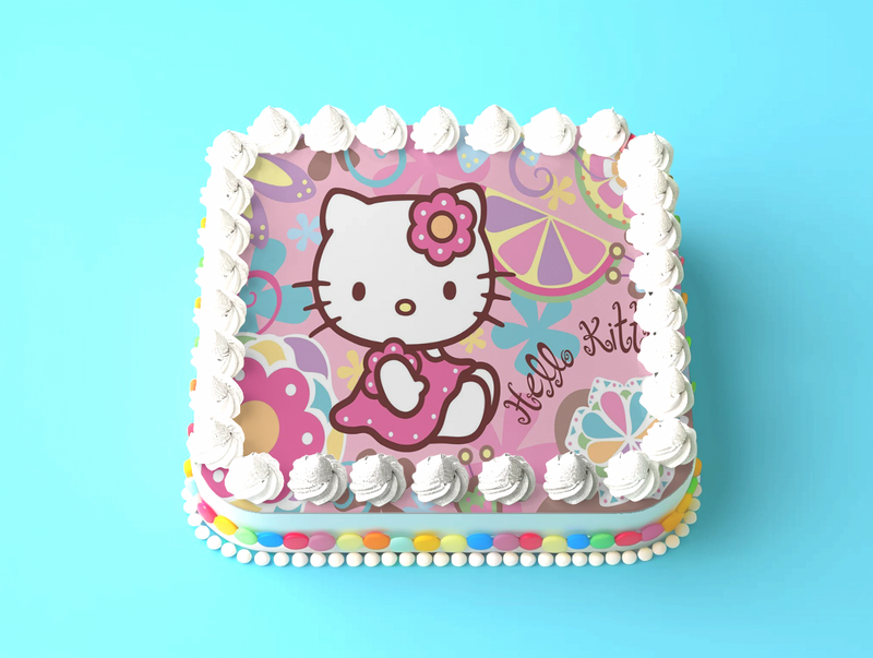 Hello Kitty Tortenaufleger, Rechteckig