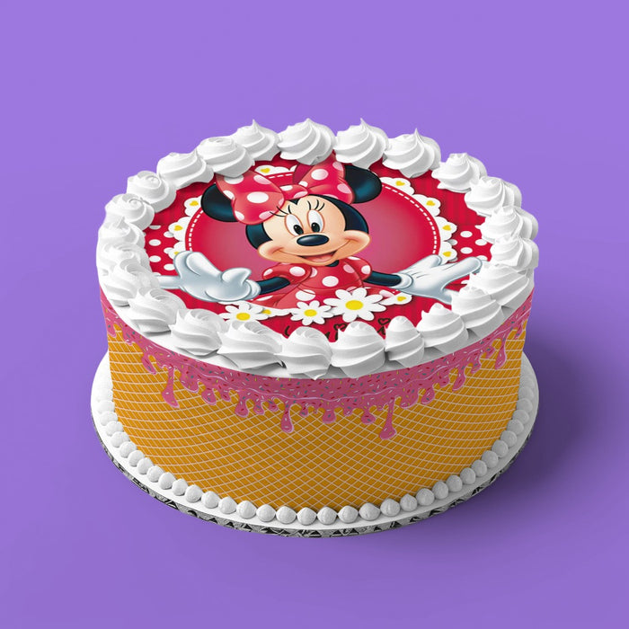 Minnie Mouse Thema Runde Tortenaufleger