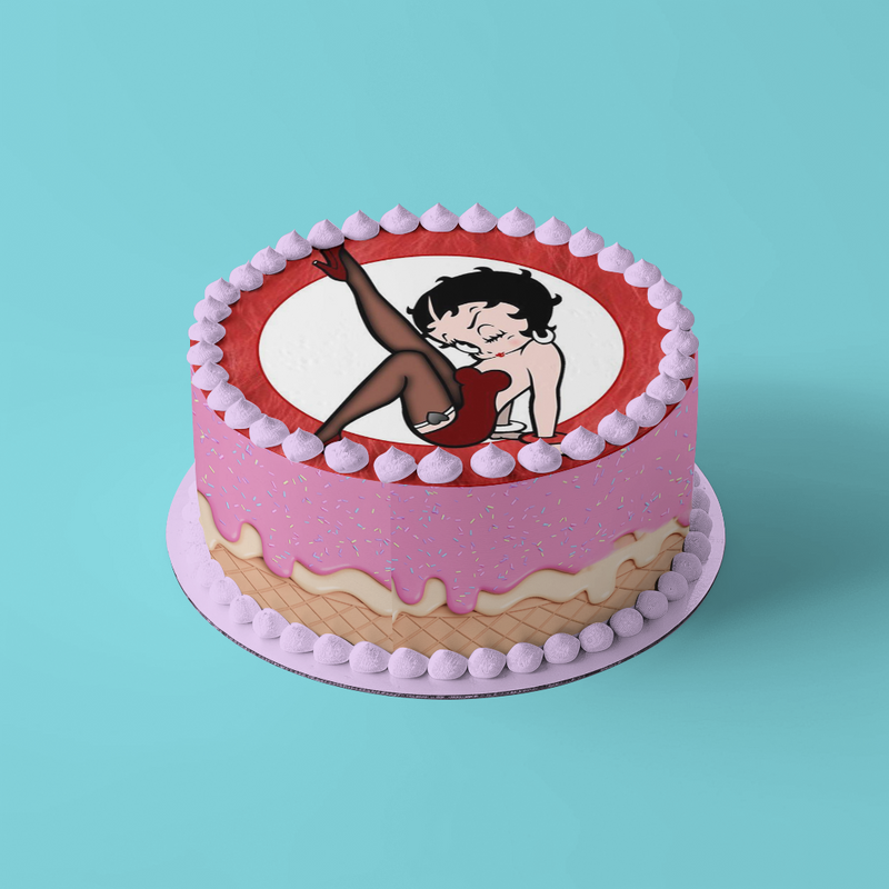 Betty Boop runde Tortenaufleger