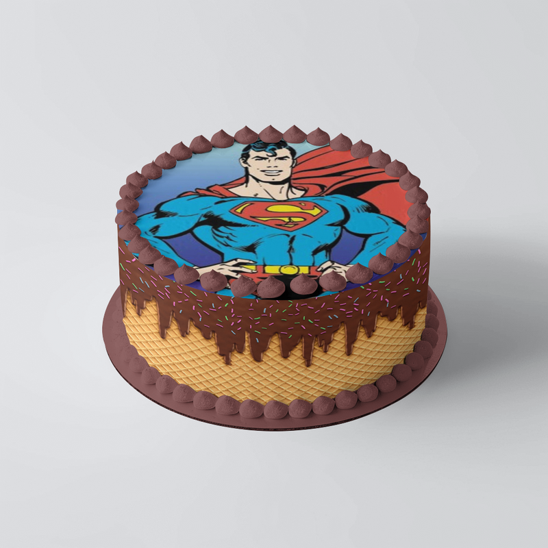 Superman Runde Tortenaufleger