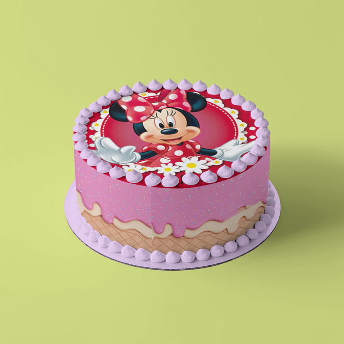 Minnie Mouse Thema Runde Tortenaufleger