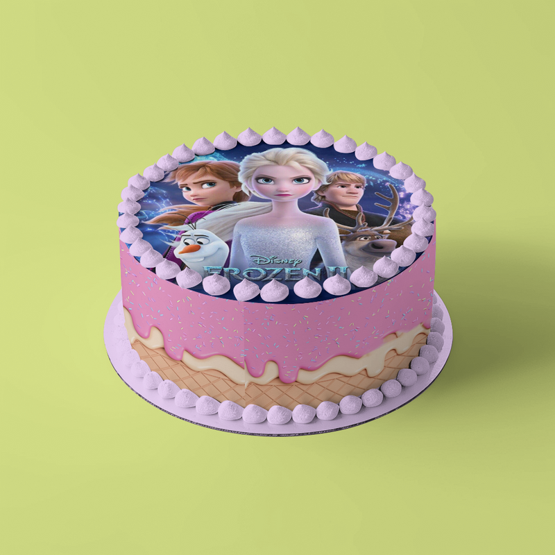 Frozen II - Eiskönigin Tortenaufleger, Rund