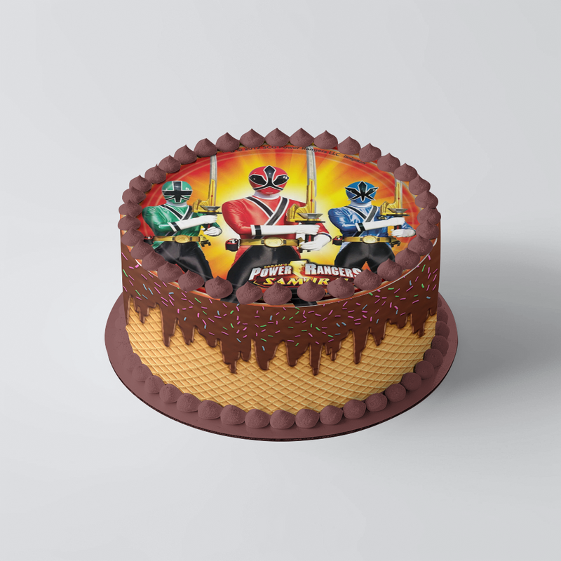 Power Rangers Runde Tortenaufleger