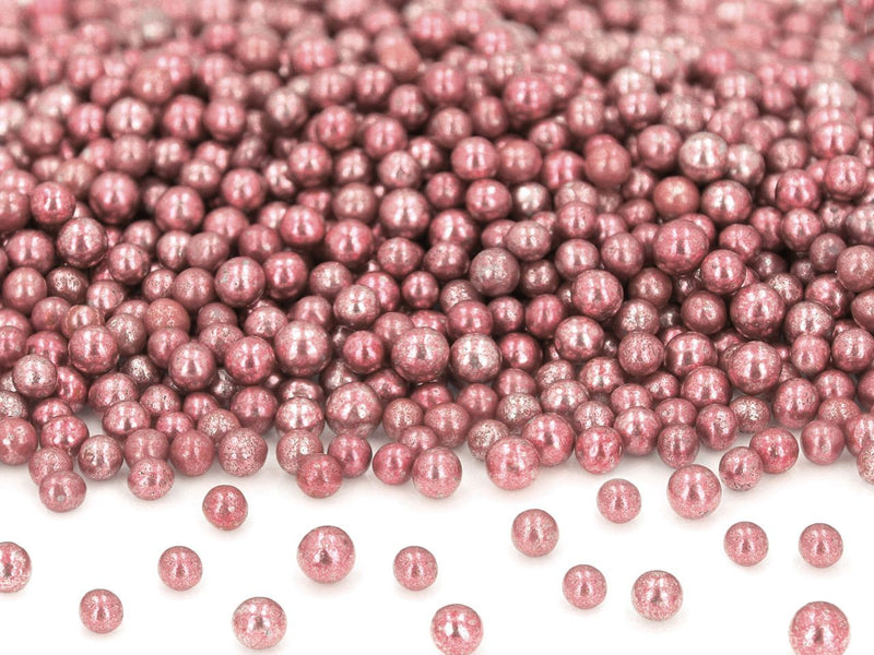 Metallic Perlen rosa, Zucker Deko, 50g