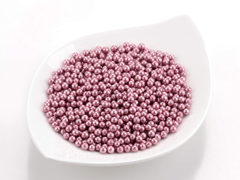 Metallic Perlen rosa, Zucker Deko, 50g