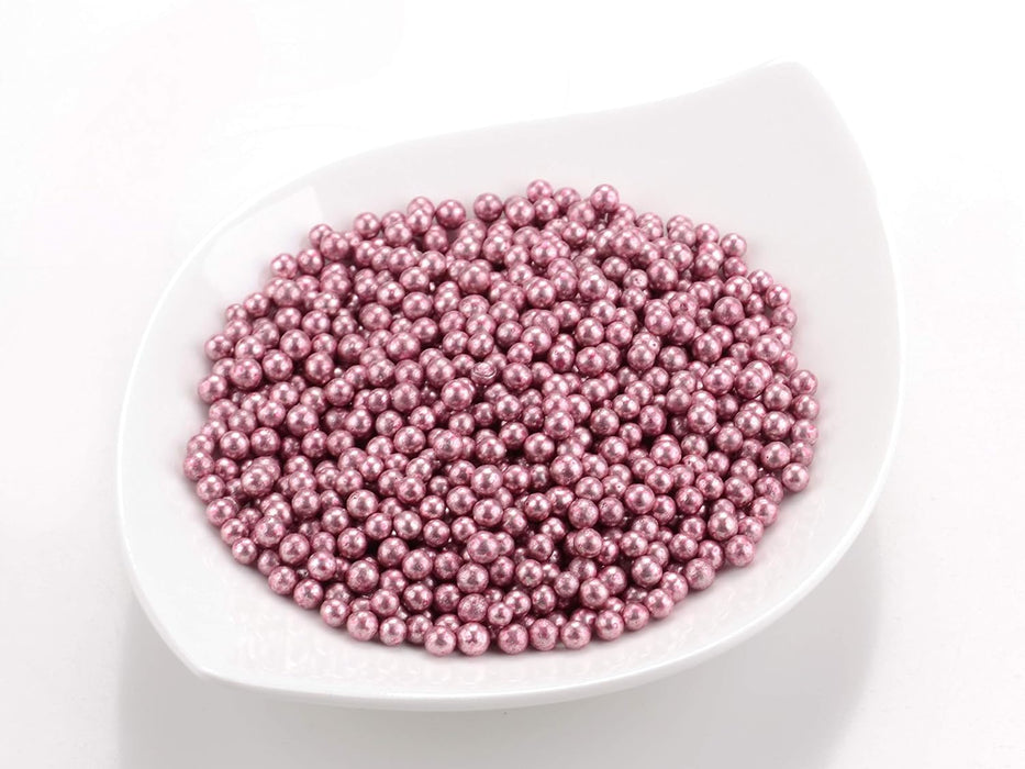 Metallic Perlen rosa, Zucker Deko, 50g