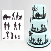 Patchwork Cutter Family Silhouette Set - Tortendekoshop