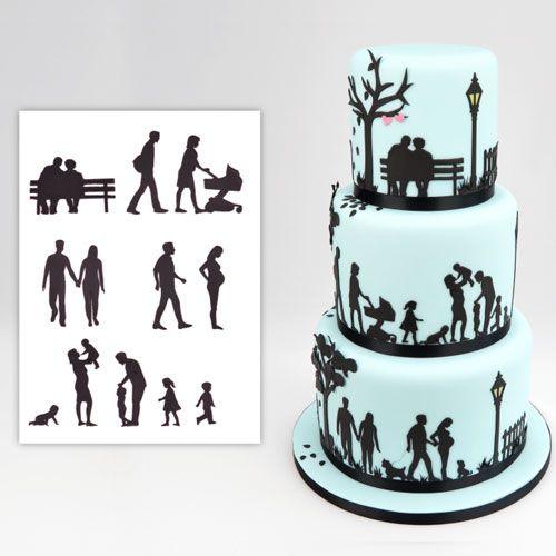 Patchwork Cutter Family Silhouette Set - Tortendekoshop