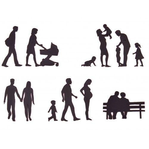 Patchwork Cutter Family Silhouette Set - Tortendekoshop