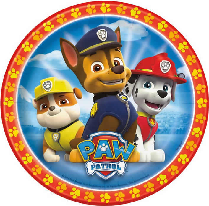 Paw Patrol Runde Tortenaufleger