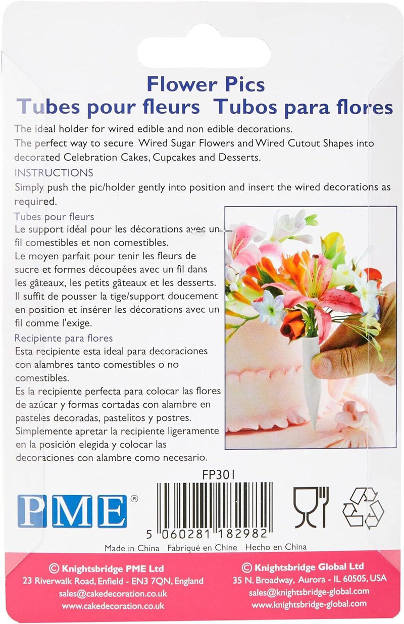 PME Blumenhalter Medium, 12 Stück - Tortendekoshop