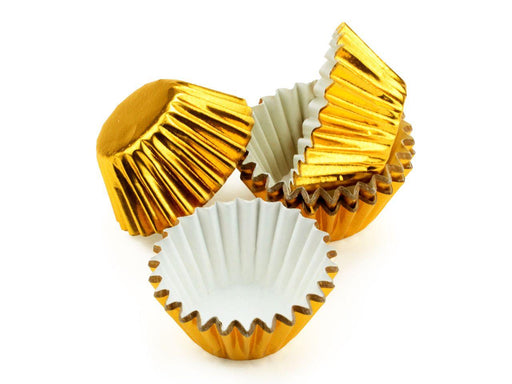 Pralinenkapseln 25mm gold, 60 Stück - Tortendekoshop