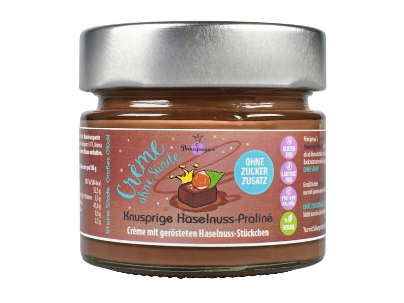 Principessa's Cream Without Sin - Knapperige Hazelnoot, 150g
