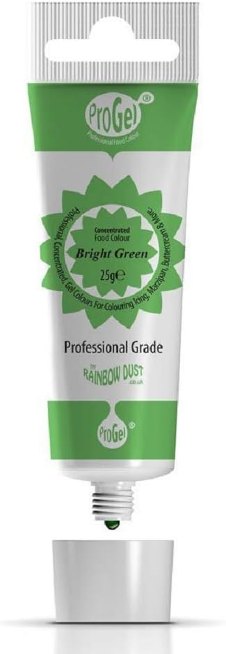 Rainbow Dust Lebensmittelfarbe ProGel Bright Green, 25g