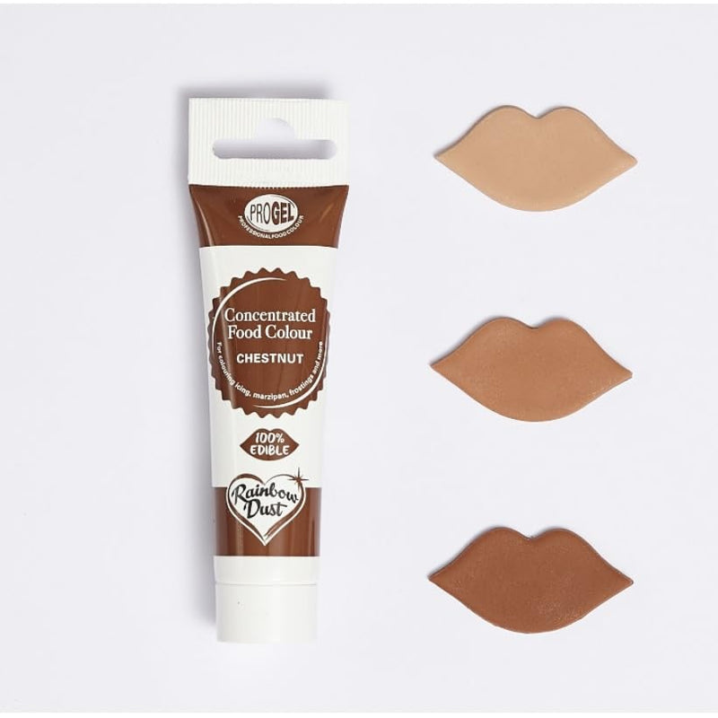 Rainbow Dust Lebensmittelfarbe ProGel Chestnut, 25g