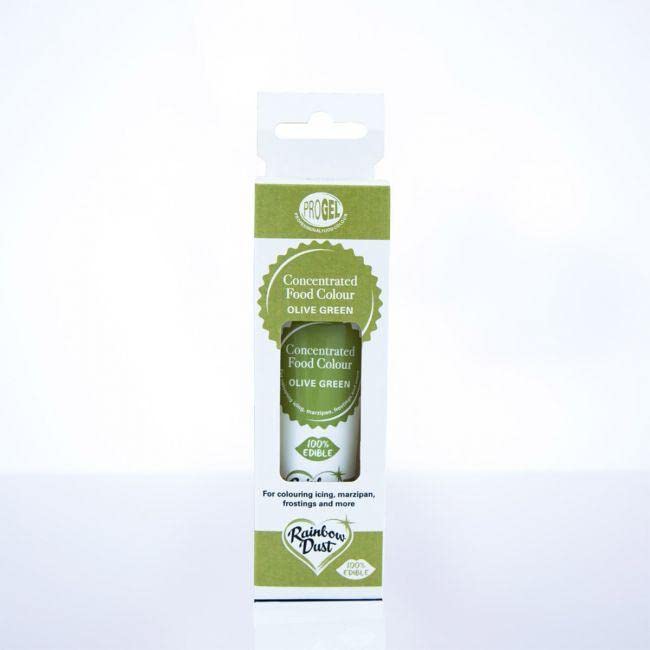 Rainbow Dust Lebensmittelfarbe ProGel Olive Green, 25g