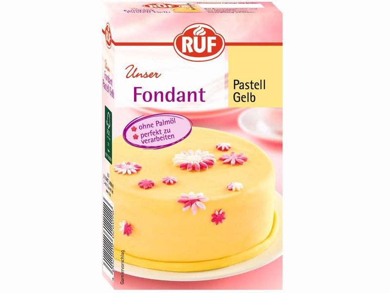 RUF Fondant Pastell Gelb, 250g - Tortendekoshop