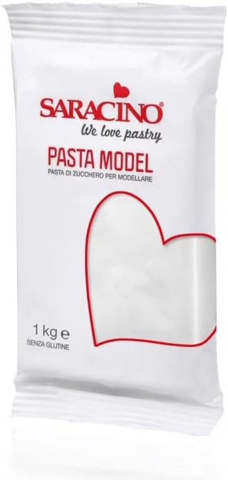 Saracino Modellierfondant Pasta Model weiß, 1kg