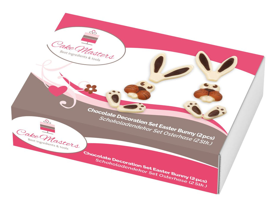 Schokoladendekor Osterhase, 2 Stück
