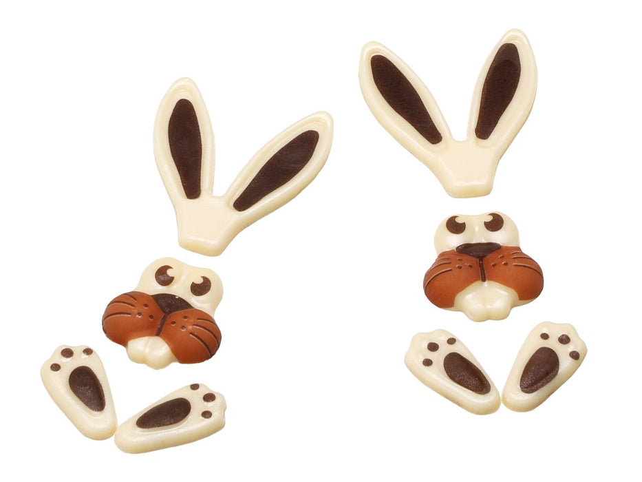 Schokoladendekor Osterhase, 2 Stück