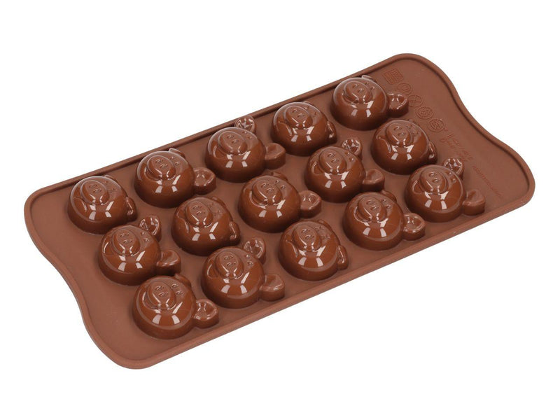 Silikomart Silikon-Pralinenform Choco Pigs, Schweinchen - Tortendekoshop