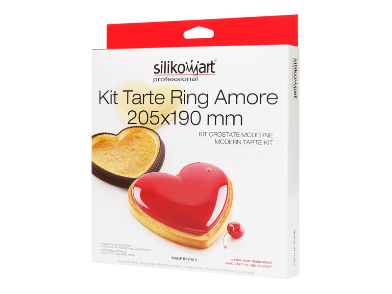 Silikomart Siliconen Mal Kit Taart Ring Amore, 205X190mm 
