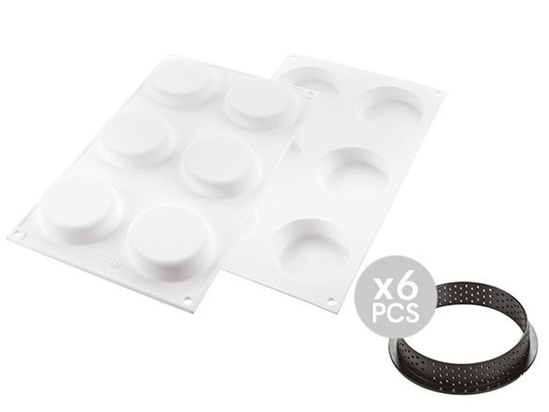 Silikomart Siliconen Vorm Kit Taart Ring Klassiek, 70mm