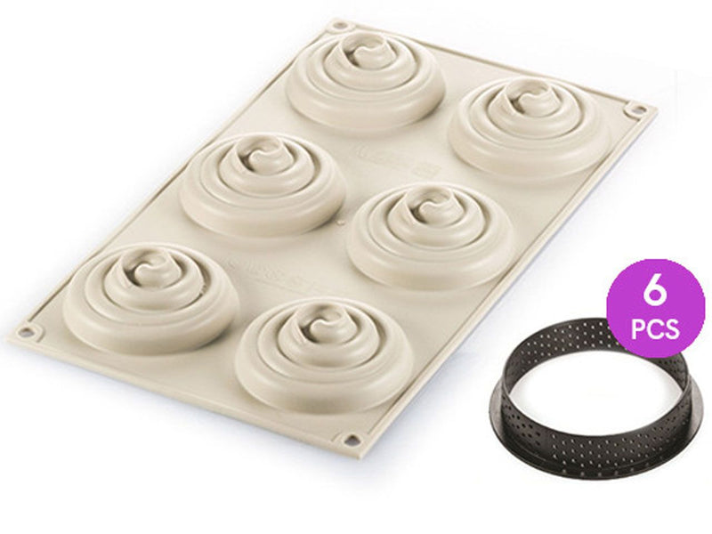 Silikomart Siliconen Mal Mini Taart Twist Set 