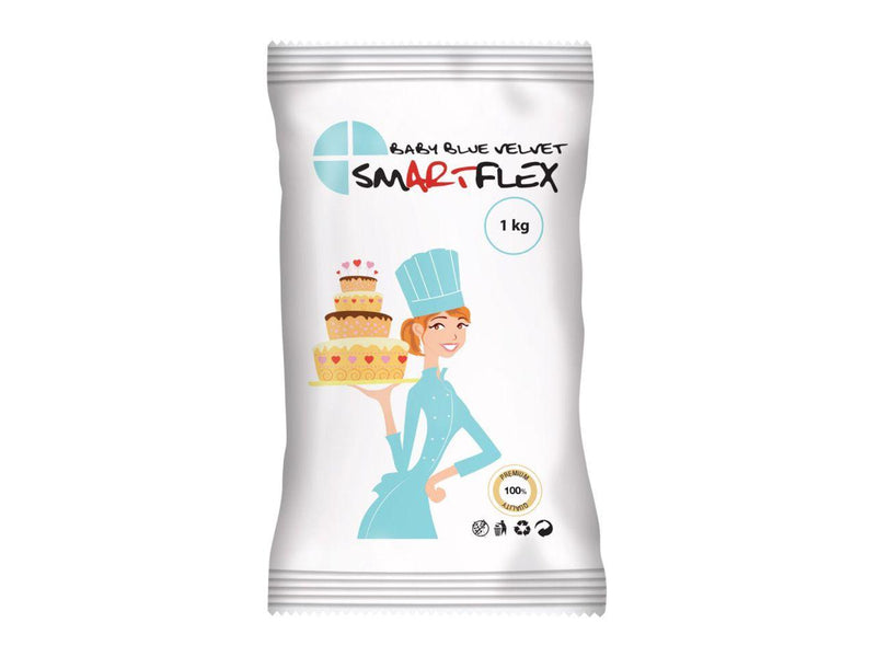 Smartflex Fondant Baby Blau Velvet, 1kg - Tortendekoshop