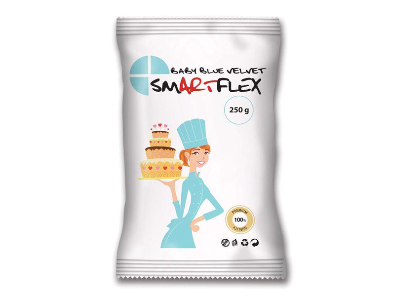 Smartflex Fondant Baby Blau Velvet, 250g - Tortendekoshop
