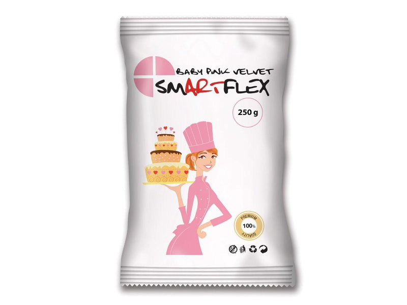 SmartFlex Fondant Baby Rosa Velvet, 250g - Tortendekoshop