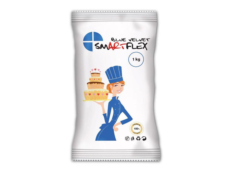 Smartflex Fondant Blau Velvet, 1kg - Tortendekoshop