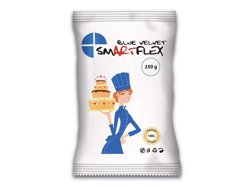 Smartflex Fondant Blau Velvet, 250g - Tortendekoshop