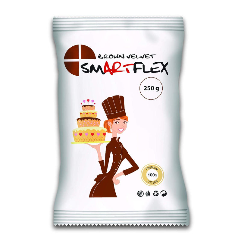 SmartFlex Fondant Braun Velvet, 250g - Tortendekoshop