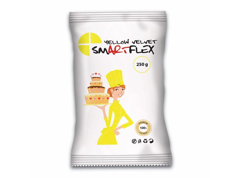 SmartFlex Fondant Gelb Velvet, 250g - Tortendekoshop