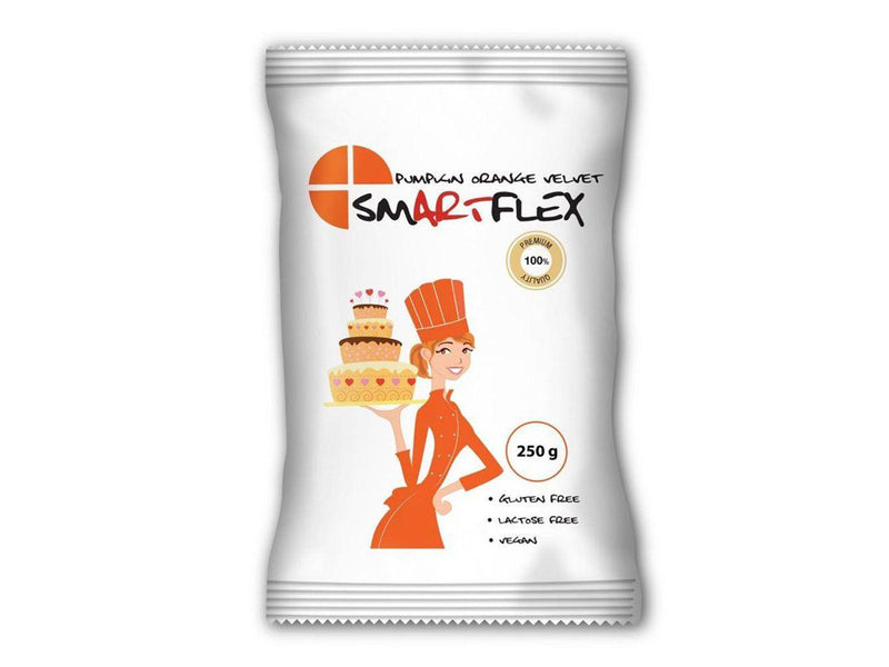 Smartflex Fondant Kürbisorange Velvet, 250g - Tortendekoshop