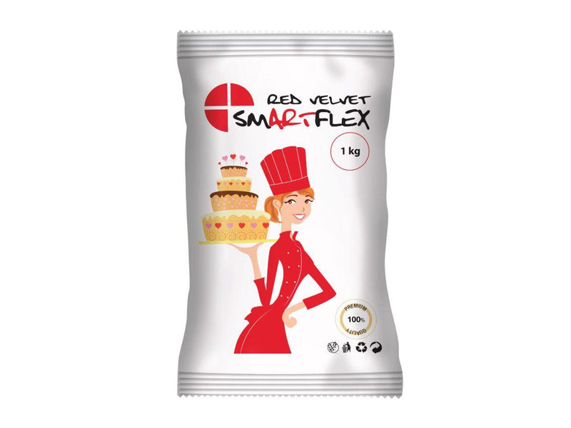 SmartFlex Fondant Rot Velvet, 1kg - Tortendekoshop