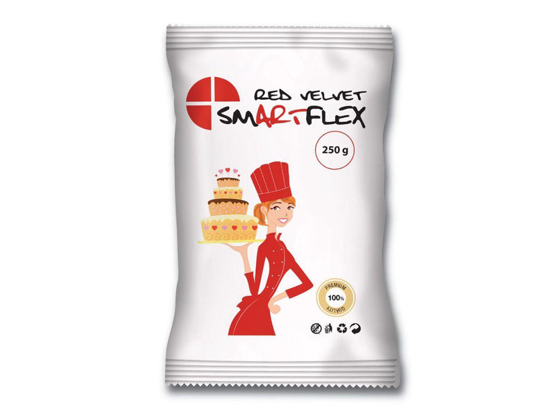 SmartFlex Fondant Rot Velvet, 250g - Tortendekoshop