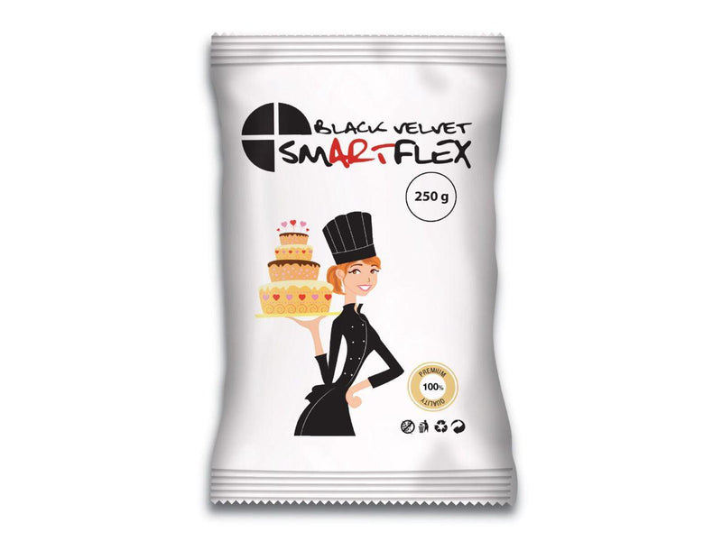 SmartFlex Fondant Schwarz Velvet, 250g - Tortendekoshop