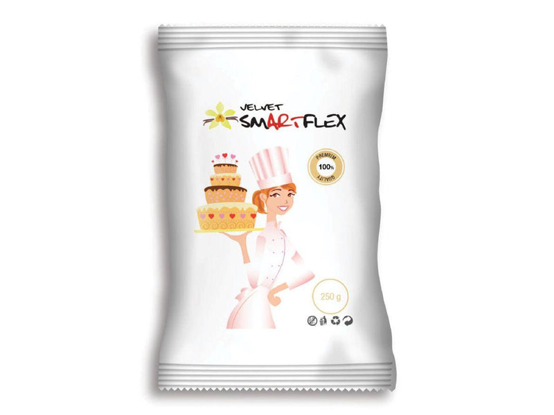 SmartFlex Fondant Weiß Velvet Vanille, 250g - Tortendekoshop